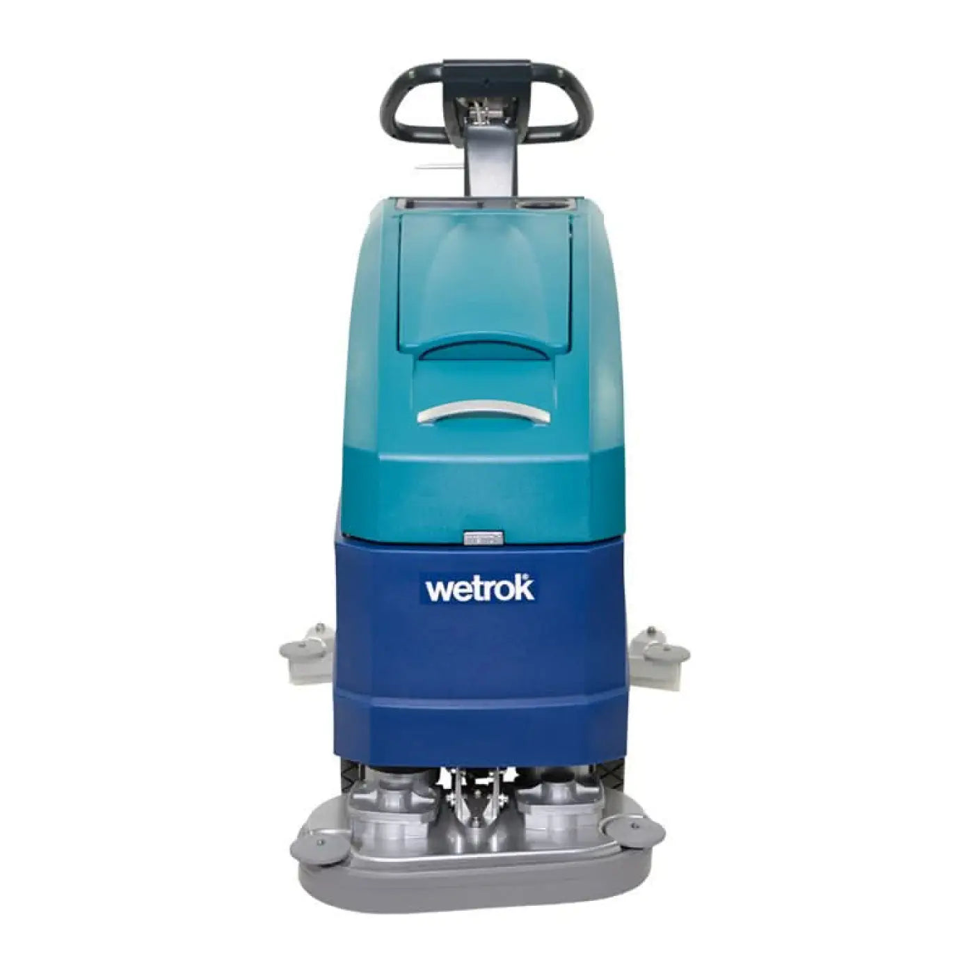 Teal und blaue wetrok duomatic esprit dosing reinigungsmaschine mit schwarzem griff für den bodenreinigungseinsatz