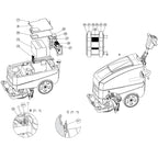 Nasswischmaschine wetrok e-board für discomatic mambo mit ergonomischem design und robustem metallgehäuse
