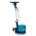 Wetrok monomatic duo speed einscheibenmaschine 43cm blaue und türkisfarbene bodenpoliermaschine mit weißem flüssigkeitsbehälter