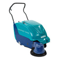 Teal und blaue wetrok speedmatic twister kehrmaschine mit schwarzer borstenbürste zur bodenreinigung