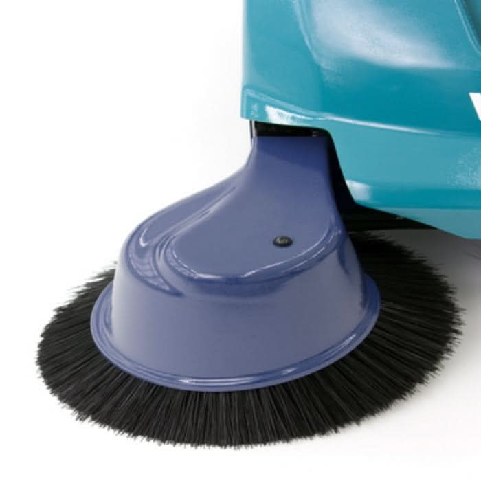 Blue plastikbürstenkopf mit dichten schwarzen borsten an teal nassenormspeedmatic twister kehrmaschine